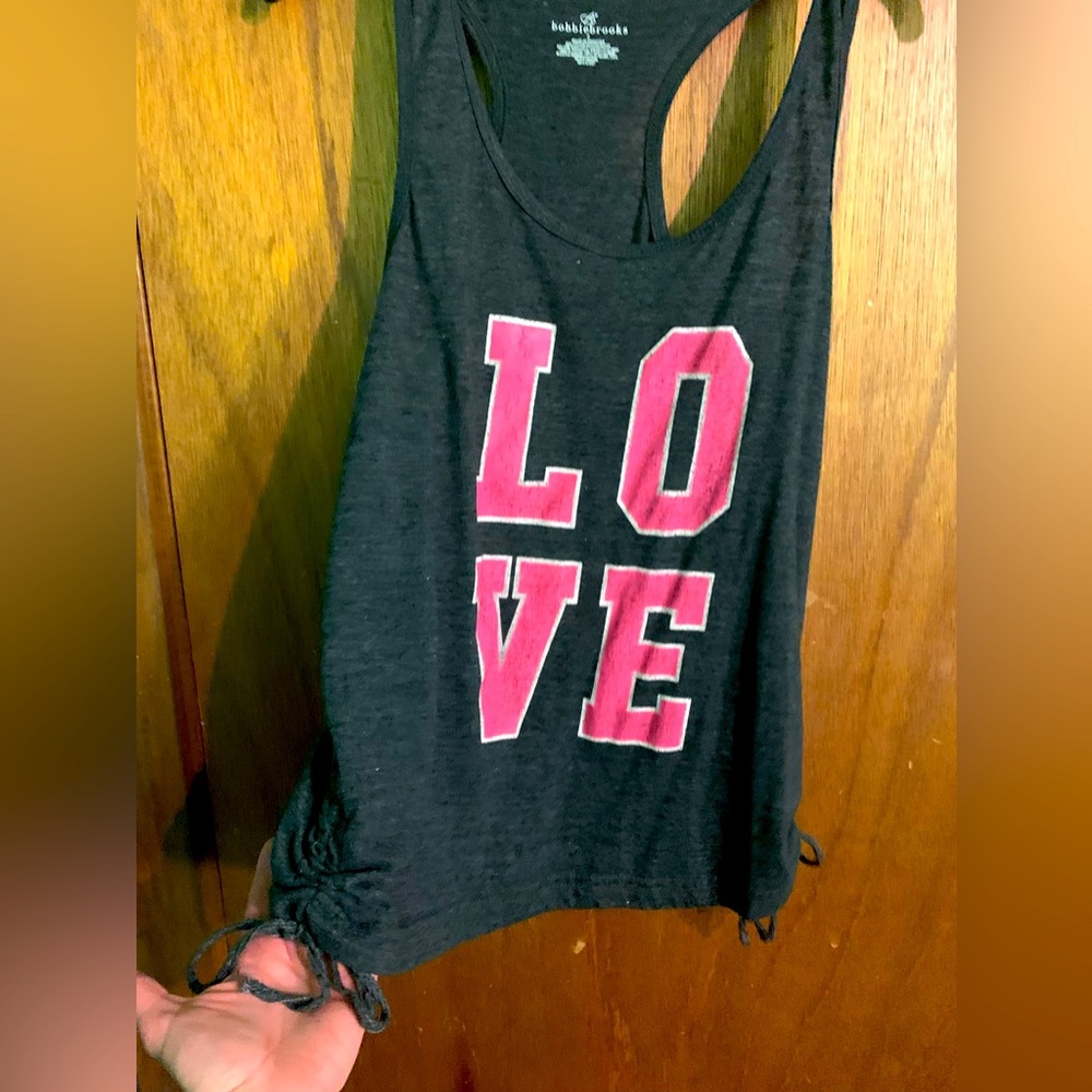 LOVE Racerback Tank Top w/ Side Ties